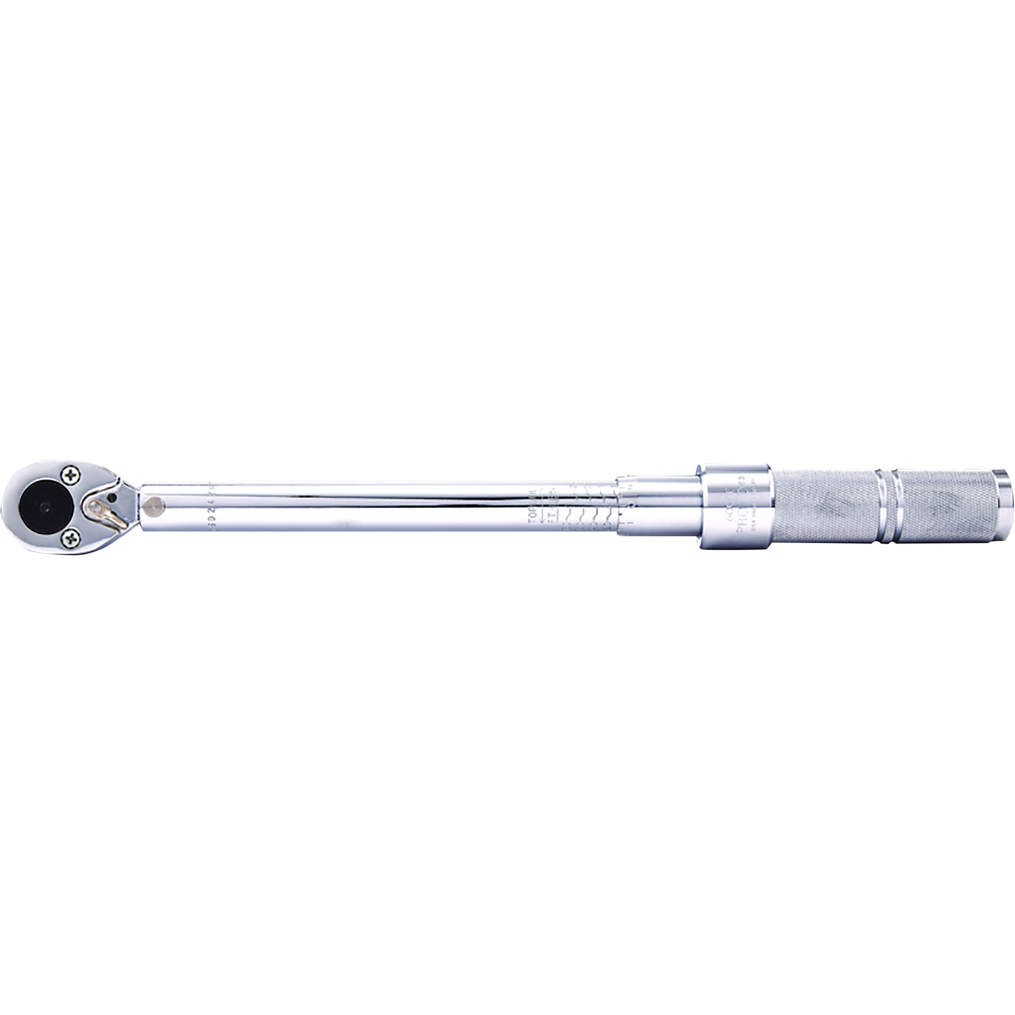 Proto Ratcheting Head Micrometer Torque Wrench, 3/8in. Drive, 16-80 Ft.-Lbs., N.I.S.T. Certified, Model# J6006CXCERT